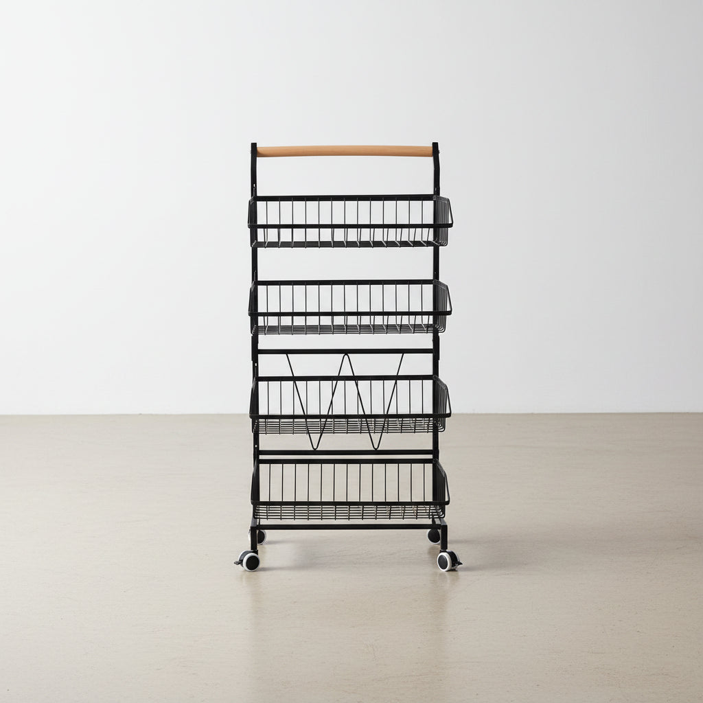 4-Tier Storage Cart with Wheels