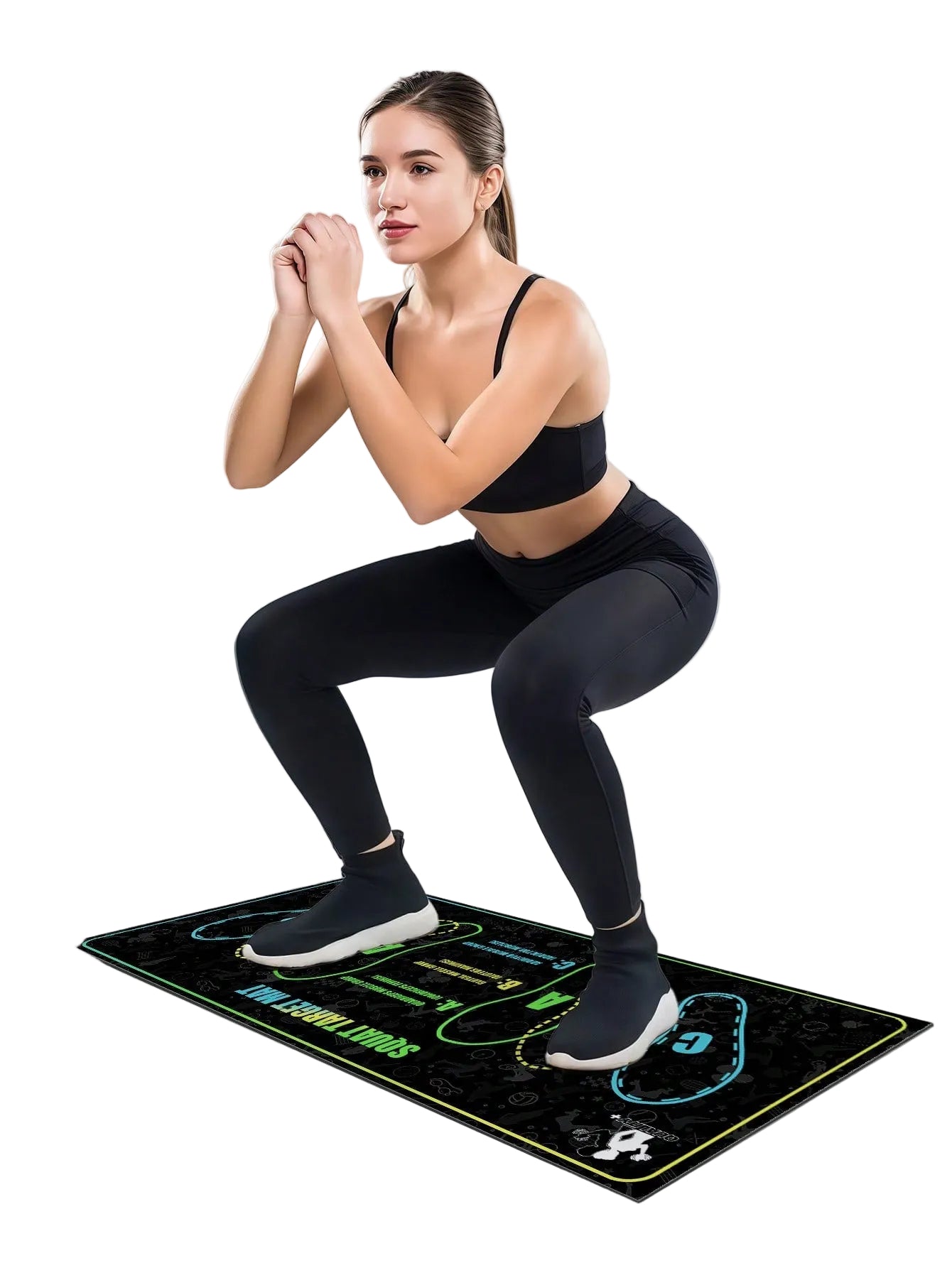Non-Slip Silicone Squat Mat 35x80cm – 1000GSM Yoga & Fitness Training Mat | MIRA