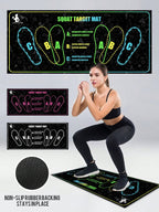 Non-Slip Silicone Squat Mat 35x80cm – 1000GSM Yoga & Fitness Training Mat | MIRA