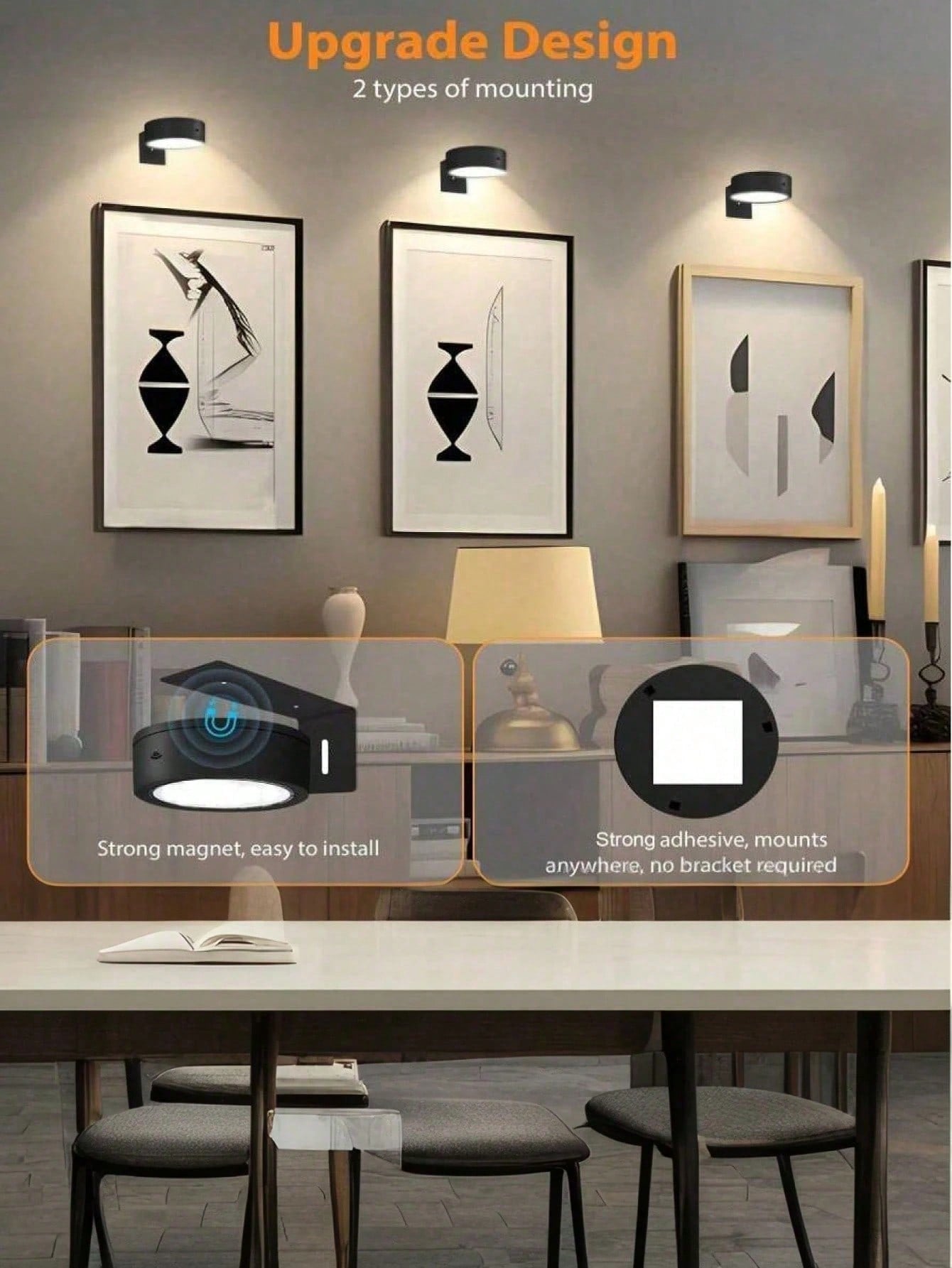 Battery Powered LED Wall Light with Remote – Wireless Art Light | MIRA