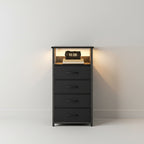Charging Station Nightstand With LED Light