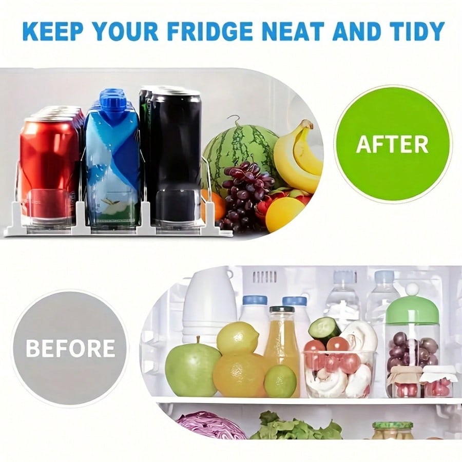 1/3/5PCS Soda Can Organizer For Fridge Beverage Storage Machine, Refrigerator Can Classification, Semi-Automatic Beverage Storage, Beverage Machine, Suitable For Refrigerator, Kitchen Cabinet Storage