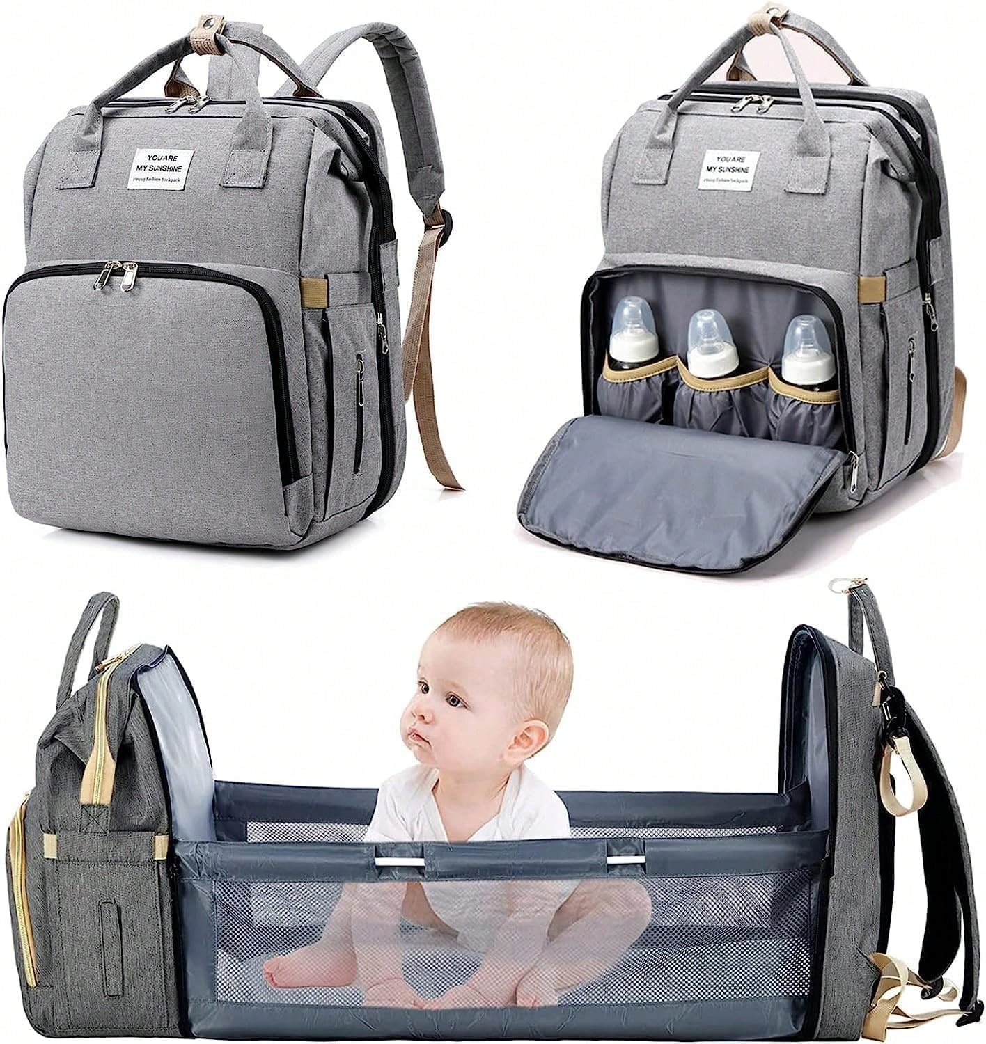Diaper Bag Backpack with Nursing Bag – Waterproof, Large Capacity | MIRA