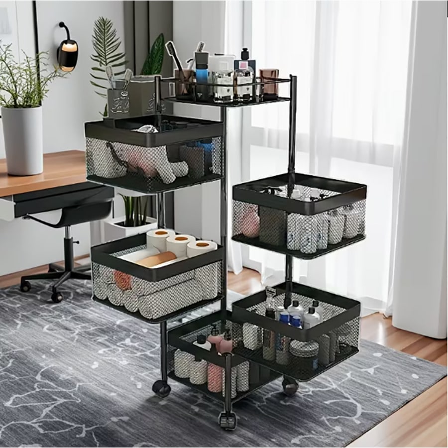 5-Layer Rotating Kitchen Storage Rack – No Assembly Needed | MIRA