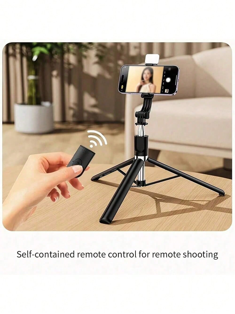 70'' Extendable Selfie Stick Tripod with Wireless Remote & Fill Light – Phone Stand | MIRA