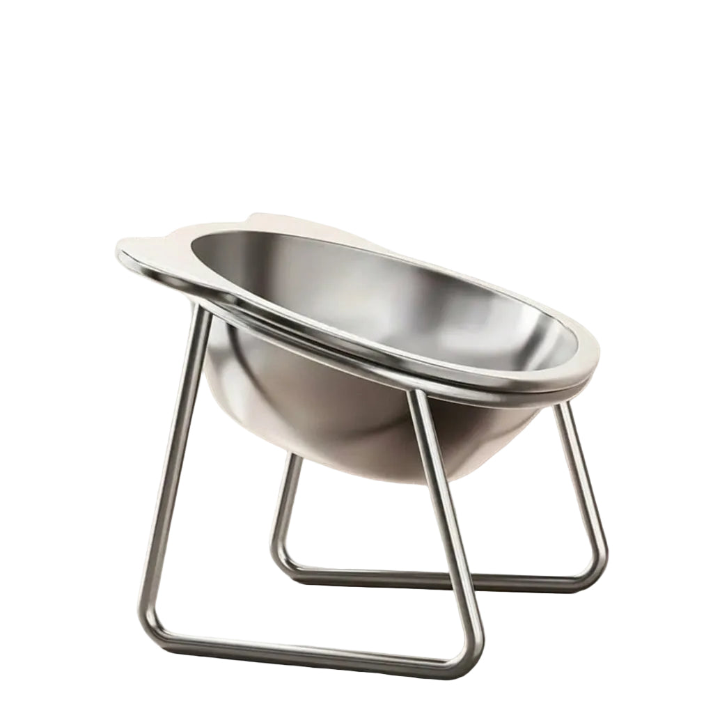 Cat Ears Elevated Feeding Bowl | Stainless Steel, Neck-Protective Cat Bowl