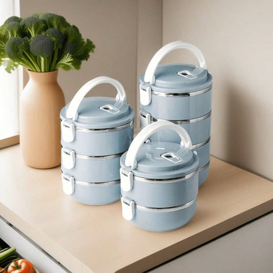 Stainless Steel Insulated Lunch Box, Stackable Multi-Tier Food Container, Leakproof Bento Box With Handle For Office & School