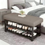 Shoe Bench with Cushion & Storage – Entryway Shoe Rack Organizer | MIRA