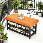 Shoe Bench with Cushion & Storage – Entryway Shoe Rack Organizer | MIRA