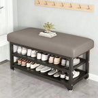 Shoe Bench with Cushion & Storage – Entryway Shoe Rack Organizer | MIRA