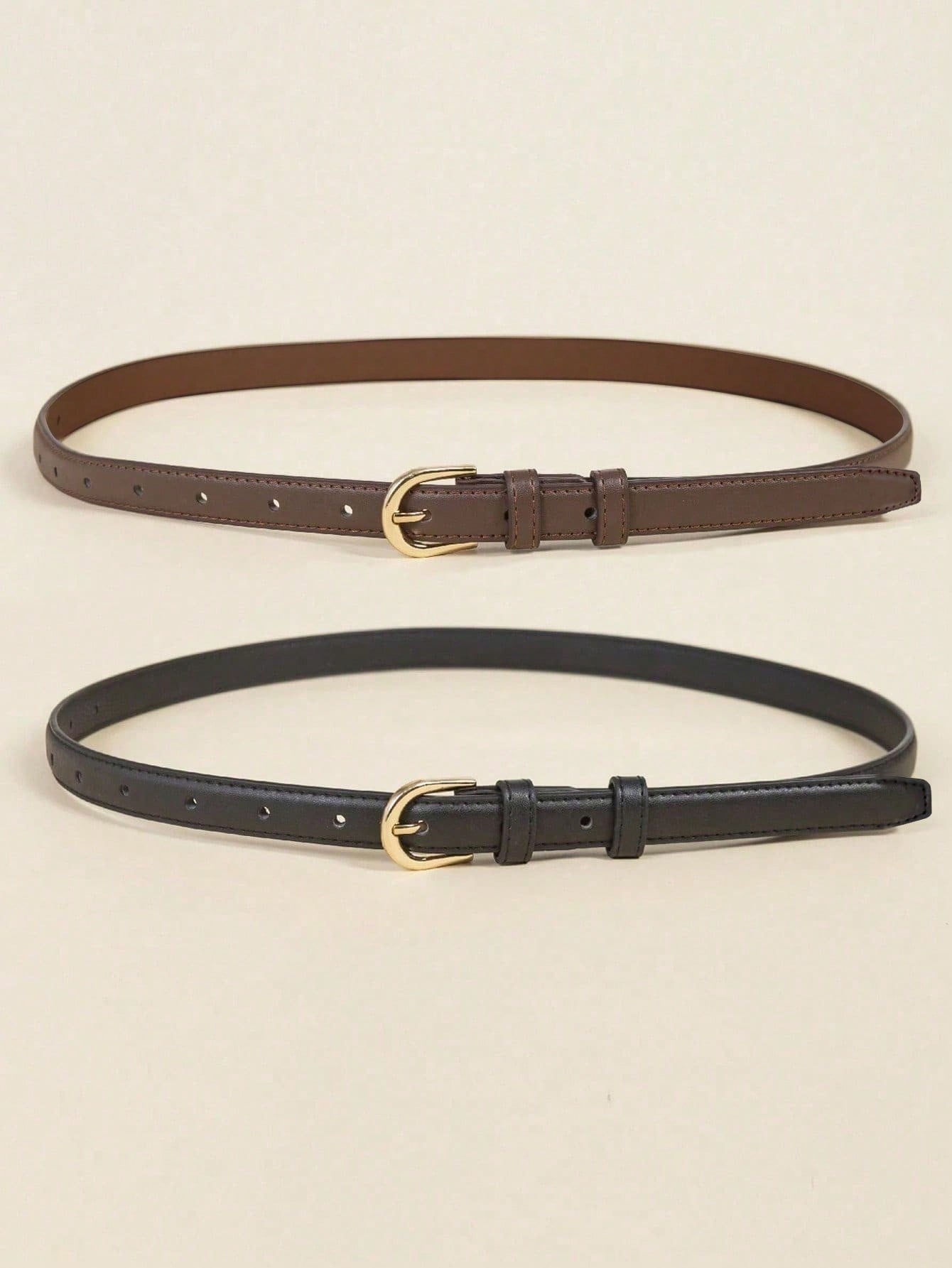 Fashion Metal Buckle Thin Belt – Adjustable Versatile Belt for Women | MIRA