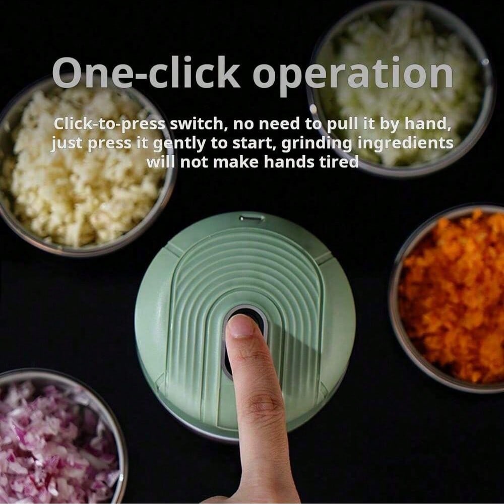 Electric Garlic Grinder, Food Processor, Mini Blender. USB Rechargeable, 300mAh Lithium Battery, 250ml Capacity. One-Handed Operation, Compact And Lightweight, Electric Cutting And Grinding, One-Touch Operation, Three Pieces Blade Set, Can Be Used For Sea