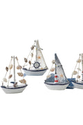Handmade Wooden Sailboat Ornament | Ocean Nautical Desktop Decor – MIRA