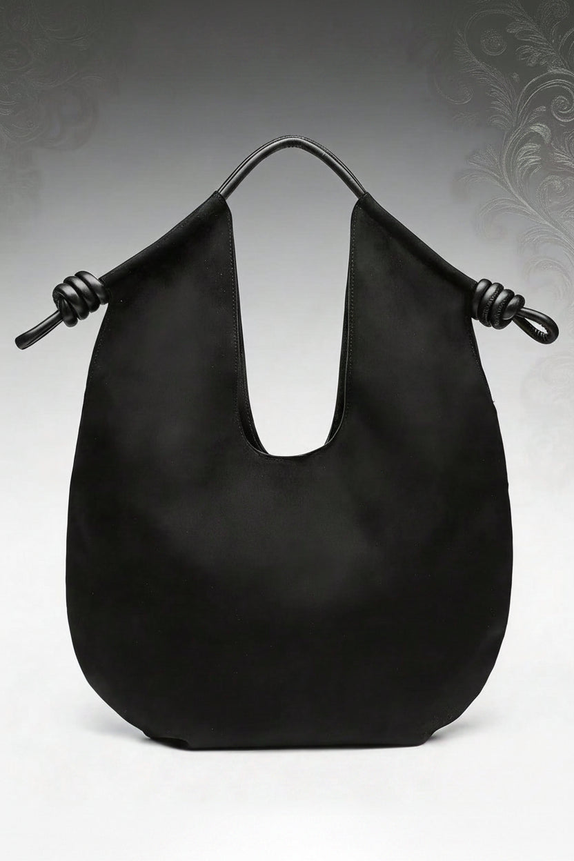 PU Leather Slouchy Drawstring Shoulder Bag | Large Tote | MIRA