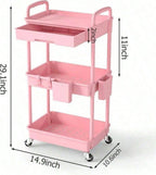 SlimRolling Storage Cart 3-Tier – Bathroom & Kitchen Organizer | MIRA