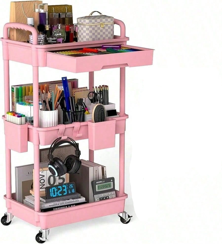 SlimRolling Storage Cart 3-Tier – Bathroom & Kitchen Organizer | MIRA