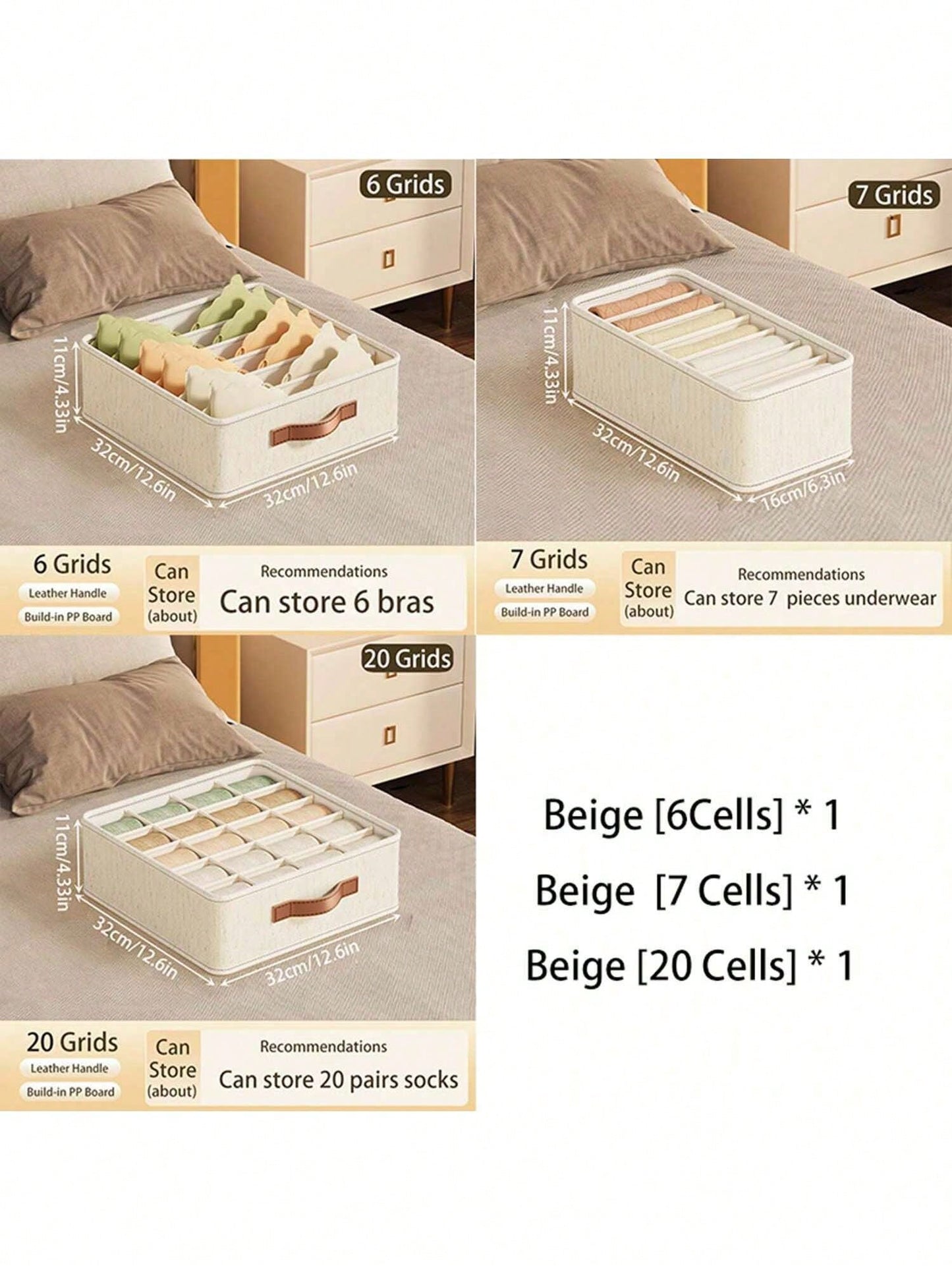 1/2pcs Tianshan Underwear Storage Box - Bedroom Underwear Drawer Organizer With Dividers, Multi-Functional Dormitory Household Wardrobe Underwear Container Bedroom, Organizer, Home Storage, For White T-Shirt Women, Black Pants Women, Ladies Winter Clothes