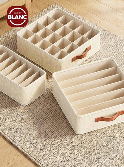 1/2pcs Tianshan Underwear Storage Box - Bedroom Underwear Drawer Organizer With Dividers, Multi-Functional Dormitory Household Wardrobe Underwear Container Bedroom, Organizer, Home Storage, For White T-Shirt Women, Black Pants Women, Ladies Winter Clothes