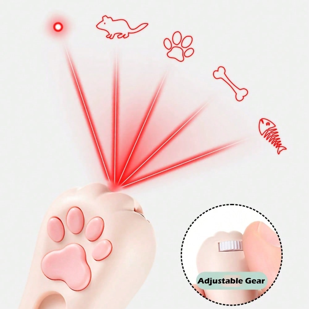 Cat Laser Toy Cats - 5 Interactive Laser Pointer Designs | Rechargeable Laser Cat Toy For Kittens, Dogs & Indoor Pets | Hunt Training, Pink Accessories | Wall Projection Puzzle Game