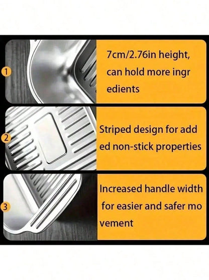 Heavy Duty Baking Pan, Large Rectangle Tray, 15x10 Inches Bakeware With Lid Handle, Oven Steel Dish With Ergonomic Design, Kitchen Bakeware For Cake Bread Cookie Lasagna.