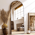 64" Arched Full Length Floor Mirror | Aluminum Frame | MIRA