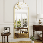 64" Arched Full Length Floor Mirror | Aluminum Frame | MIRA