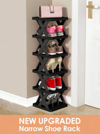 Vertical Shoe Rack 6/9 Tier – Narrow Freestanding Entryway Organizer | MIRA