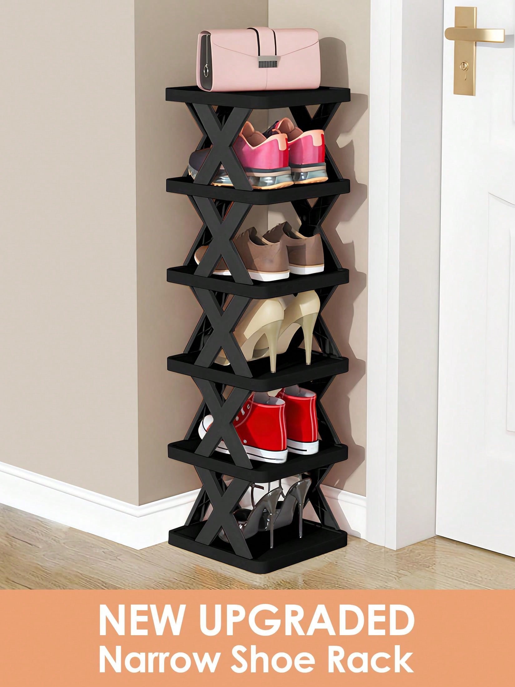 Vertical Shoe Rack 6/9 Tier – Narrow Freestanding Entryway Organizer | MIRA
