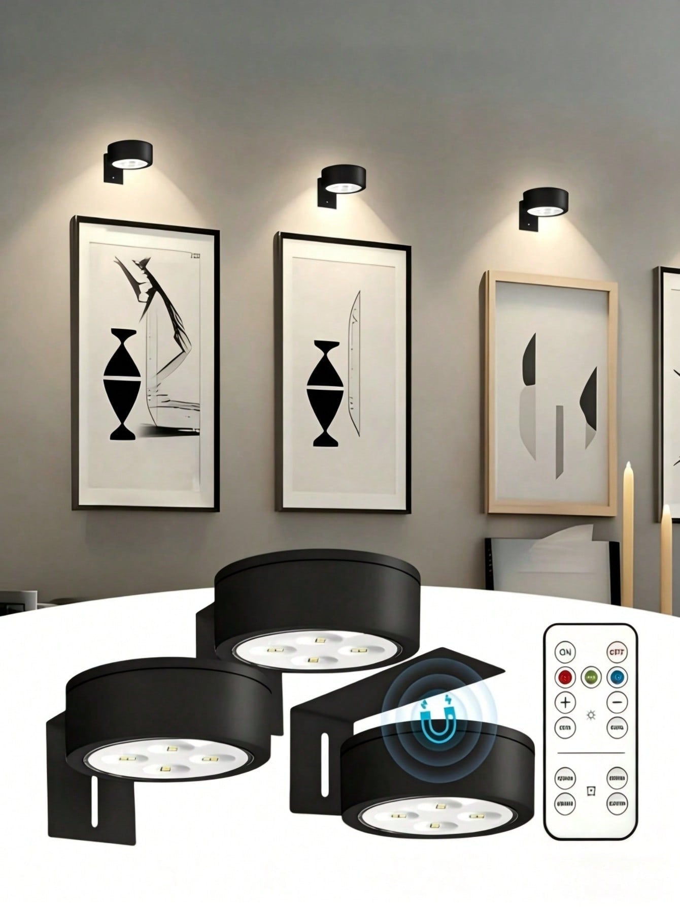 Battery Powered LED Wall Light with Remote – Wireless Art Light | MIRA