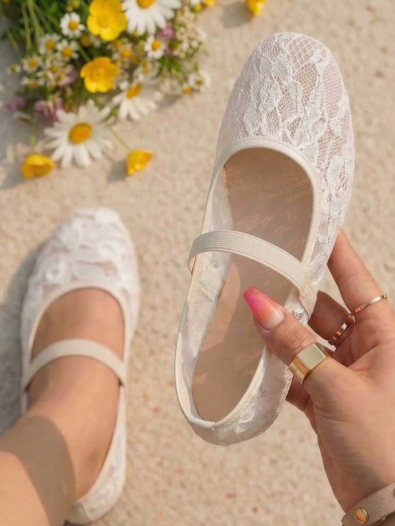 Women's Mesh Flat Shoes | Square Toe Ballet Flats | MIRA
