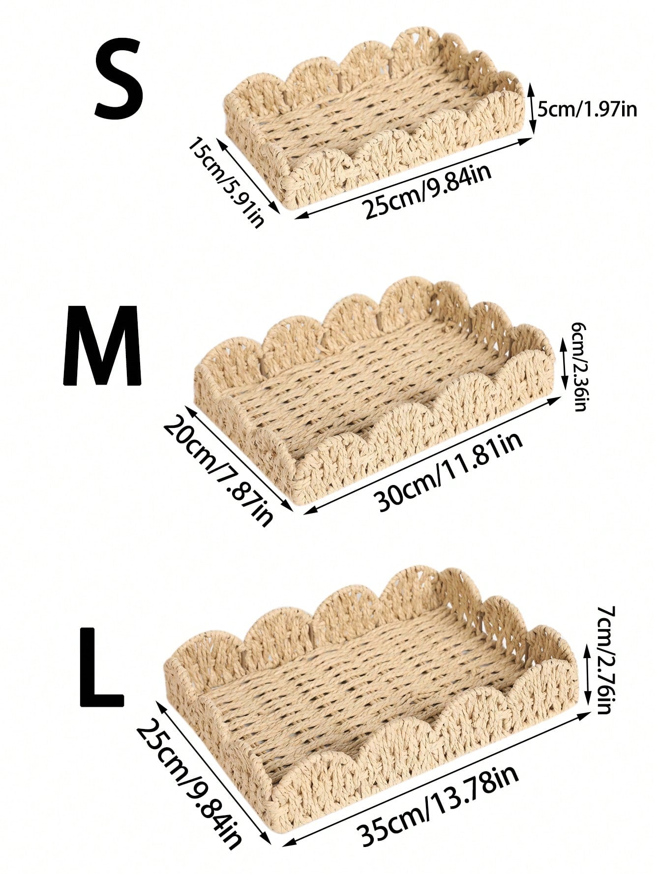 Hand-Woven Water Hyacinth Wicker Basket | Boho Storage Tray | MIRA