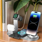3-in-1 Fast Wireless Charger Station – iPhone, Apple Watch & AirPods | MIRA
