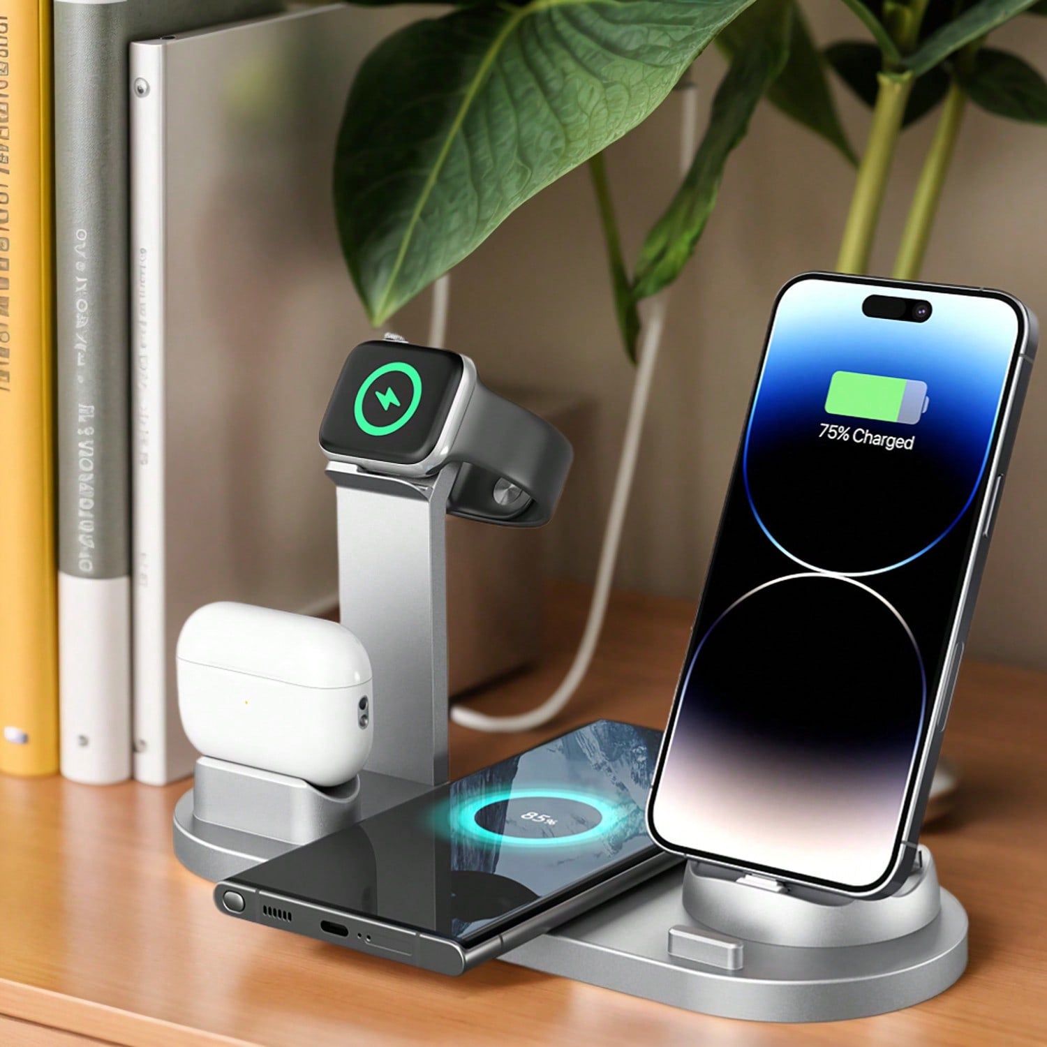 3-in-1 Fast Wireless Charger Station – iPhone, Apple Watch & AirPods | MIRA