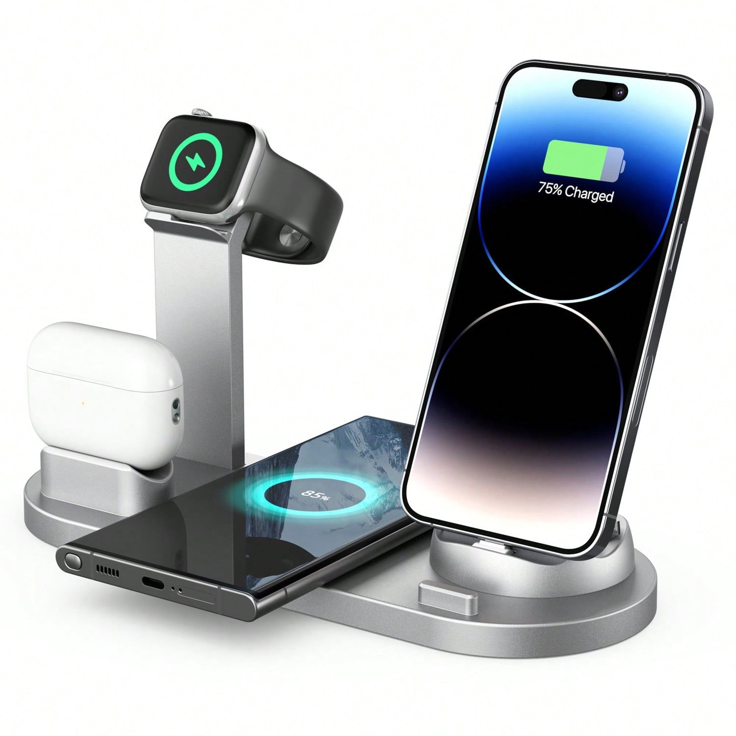 3-in-1 Fast Wireless Charger Station – iPhone, Apple Watch & AirPods | MIRA