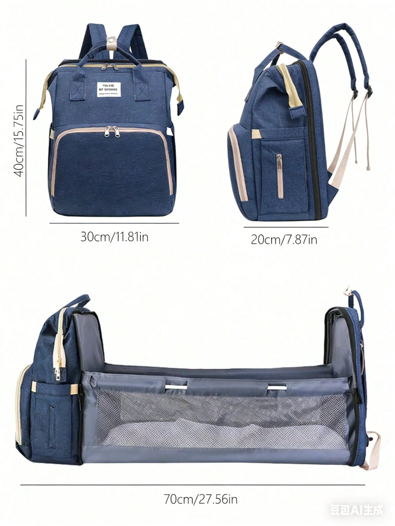 Diaper Bag Backpack with Nursing Bag – Waterproof, Large Capacity | MIRA