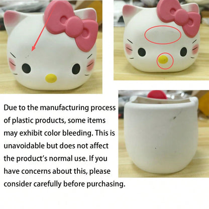 1pc Sanrio Hello Kitty Pen Holder Cosmetic Storage Box Cute Cartoon Desktop Organizer Multi-Functional Storage For Pens/Markers/Brushes Office Home Gift For Girls Halloween Christmas