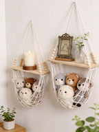Handmade Boho Woven Wall Basket | Floating Wall Shelf | MIRA
