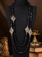 Vintage Bohemian Rhinestone Necklace & Earrings Set | MIRA