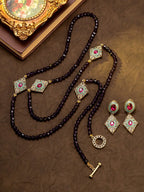 Vintage Bohemian Rhinestone Necklace & Earrings Set | MIRA