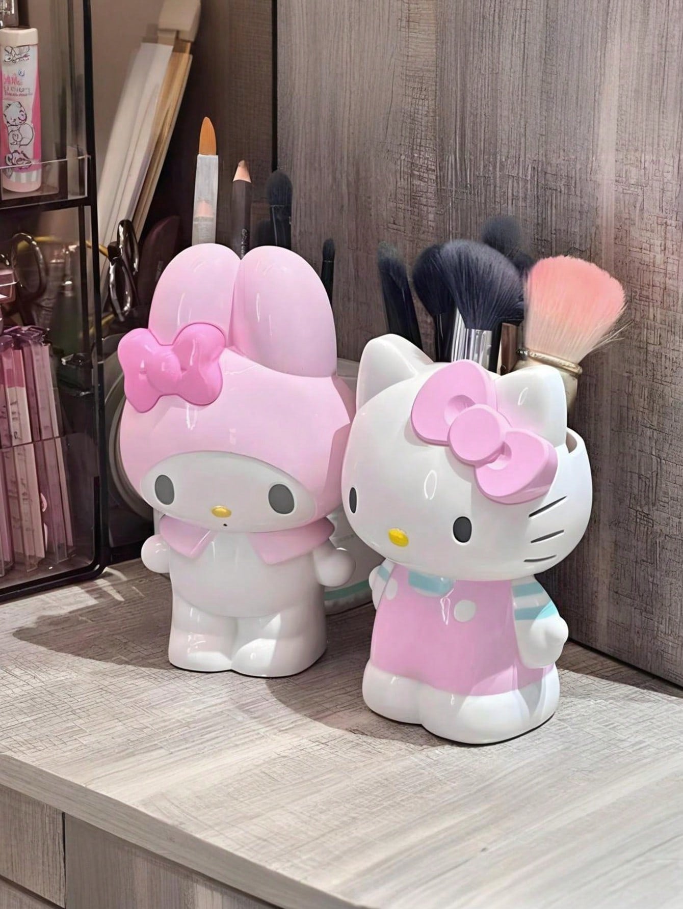 SANRIO 1pc Cute Multifunctional Decor, Japanese Cartoon Pen Holder Vase Storage Box, Adorable Desktop Organizer, Ideal Gift For Valentine's Day And Back To School For Girls And Fans