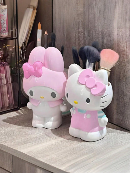 SANRIO 1pc Cute Multifunctional Decor, Japanese Cartoon Pen Holder Vase Storage Box, Adorable Desktop Organizer, Ideal Gift For Valentine's Day And Back To School For Girls And Fans