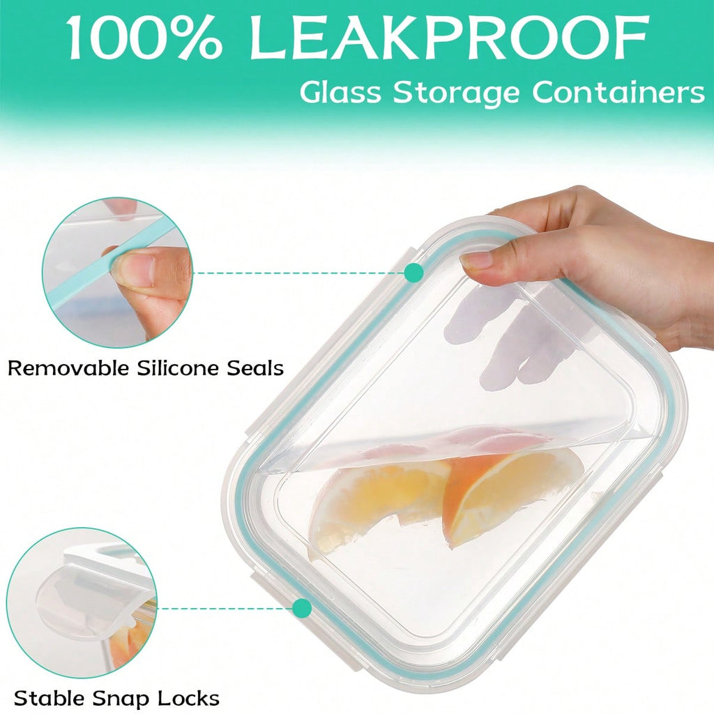 Glass Food Storage Containers 8-Piece Set – Airtight, Microwave Safe | MIRA