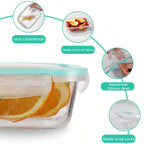 Glass Food Storage Containers 8-Piece Set – Airtight, Microwave Safe | MIRA