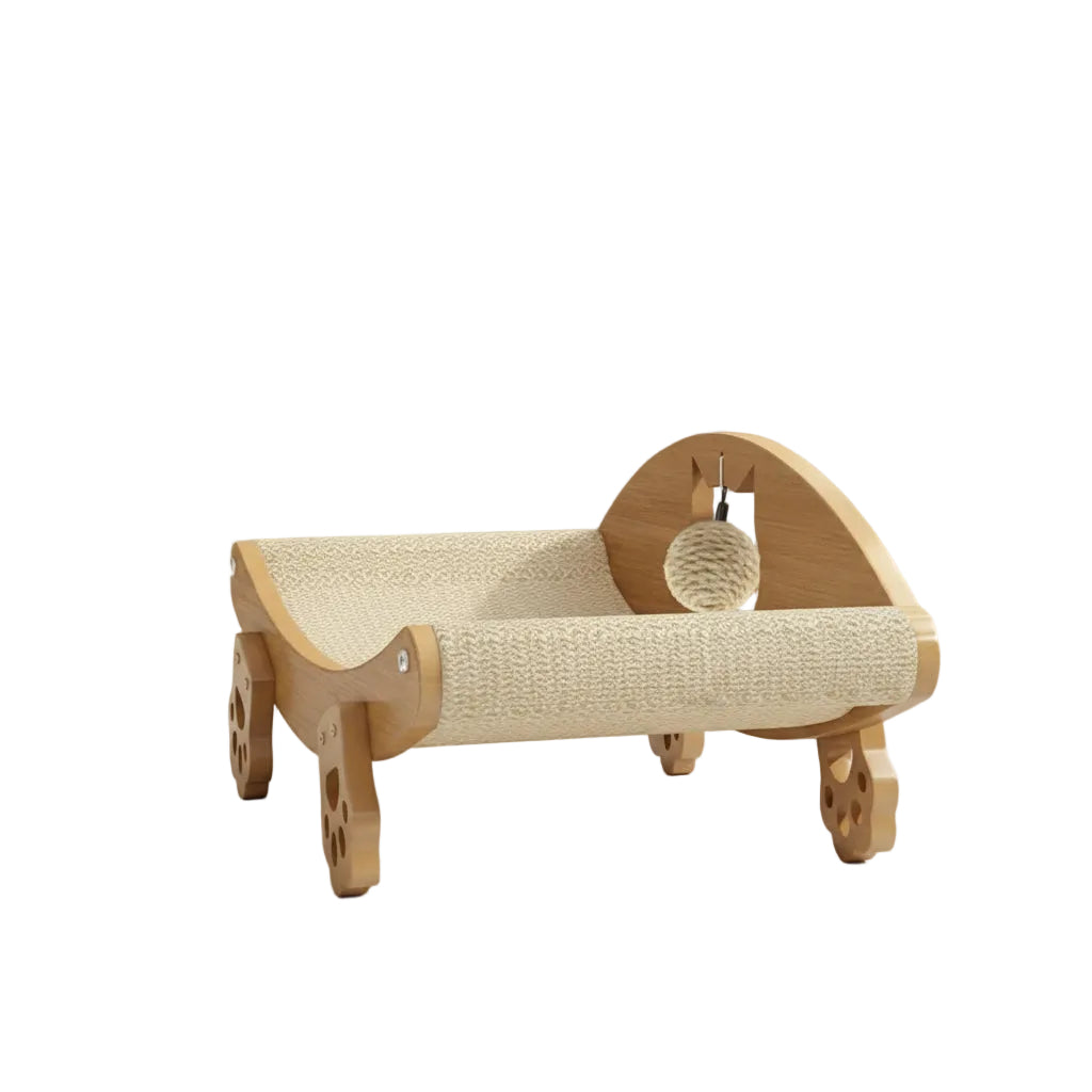 Sisal Cat Scratching Lounge Chair | Natural Scratcher & Cat Bed