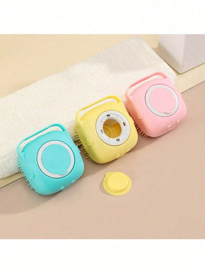 1pc Dedicated Of Pet Cleaning Bath Brush, Silicone Dog Hair Cleaning Brush With Bubbler, Compact Skin-Friendly Pet Massage Brush For Dog Bathing Grooming.Multifunctional Pet Cleaning Brush, Pet Bath Brush, Silicone Pet Brush, Dog Hair Cleaning Brush, Pet