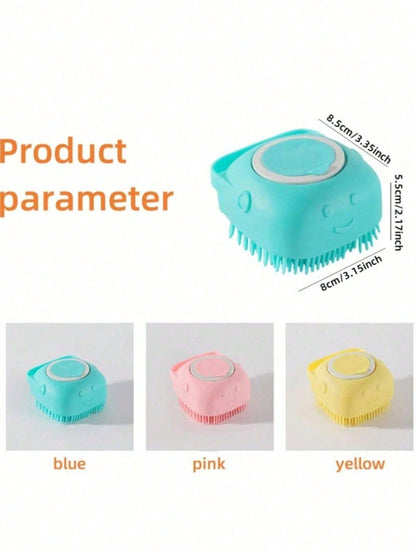 1pc Dedicated Of Pet Cleaning Bath Brush, Silicone Dog Hair Cleaning Brush With Bubbler, Compact Skin-Friendly Pet Massage Brush For Dog Bathing Grooming.Multifunctional Pet Cleaning Brush, Pet Bath Brush, Silicone Pet Brush, Dog Hair Cleaning Brush, Pet