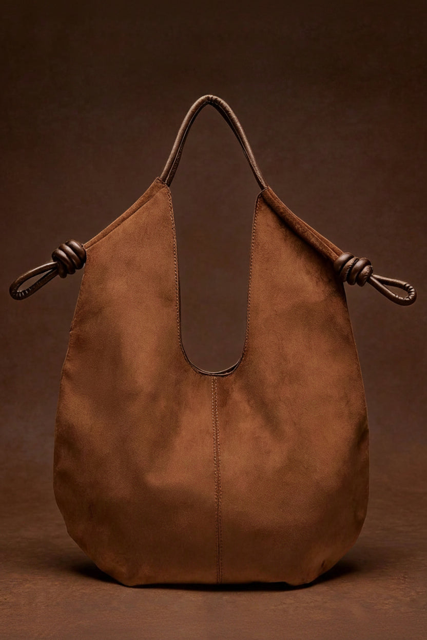 PU Leather Slouchy Drawstring Shoulder Bag | Large Tote | MIRA