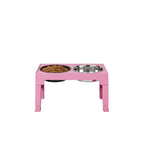 Adjustable Elevated Dog Bowl Stand | 5-Height Settings & Stainless Steel Bowls