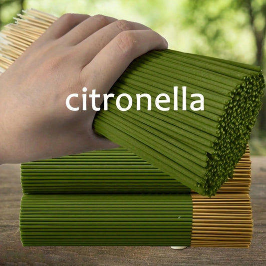 204pcs Scented Lemongrass Oil Lemon Grass Stick -45 Minute Burning Time, Summer Fragrance, Suitable For Home, Camping, Yard, Swimming Pool And Outdoor Activities - Air Purification And Relaxation, Holiday Decoration
