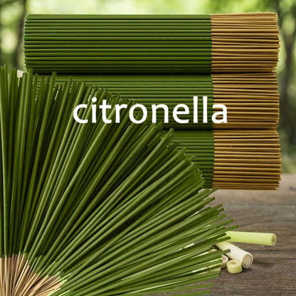 204pcs Scented Lemongrass Oil Lemon Grass Stick -45 Minute Burning Time, Summer Fragrance, Suitable For Home, Camping, Yard, Swimming Pool And Outdoor Activities - Air Purification And Relaxation, Holiday Decoration